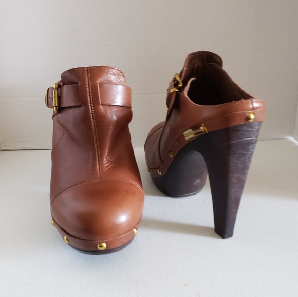 BCBG Generation Leather Brown Platform heel Sz, 9.5 - Picture 4 of 6